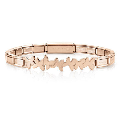 TRENDSETTER Bracelets in stainless steel with wefts (004_Butterflies ROSE GOLD)