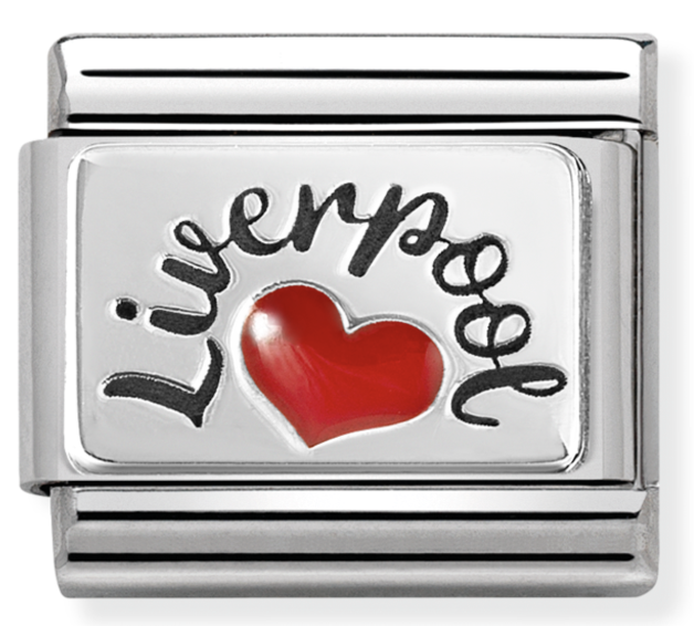 330209/45 Silver Liverpool & Red Heart
