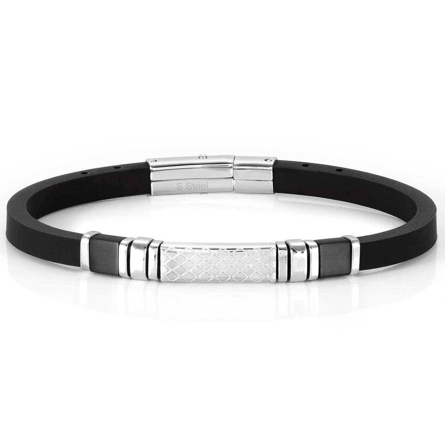 CITY bracelet, steel, rubber, PVD finish Steel 028807/001