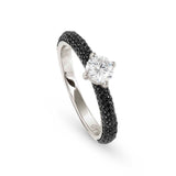 AUREA ring 925 silver,CZ Black Size 11 145700/011/004