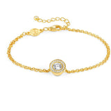 AUREA bracelet  925 silver, CZ YELLOW GOLD White 145709/010