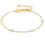 BELLA bracelet ed,DETAILS, 925 silver,CZ GOLD Mixed Chain 146685/034