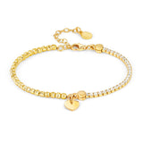 CHIC & CHARM bracelet ed. CELEBRATION  925 silver,CZ, (SYMBOL) Yellow gold Heart 148616/088