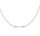148802/028 SEIMIA necklace,925 silver with stones,PEARL and Silver fin,