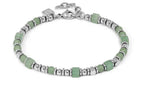027935 028 INSTINCTSTYLE INFINITY BRACELET, COLOURED SQUARED STONES