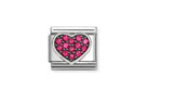 COMPOSABLE CLASSIC LINK HEART, RED STONES