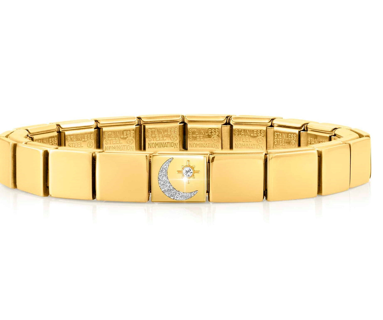 239103/07 GLAM bracelet, 1 symbol, YELLOW GOLD finish Moon and star