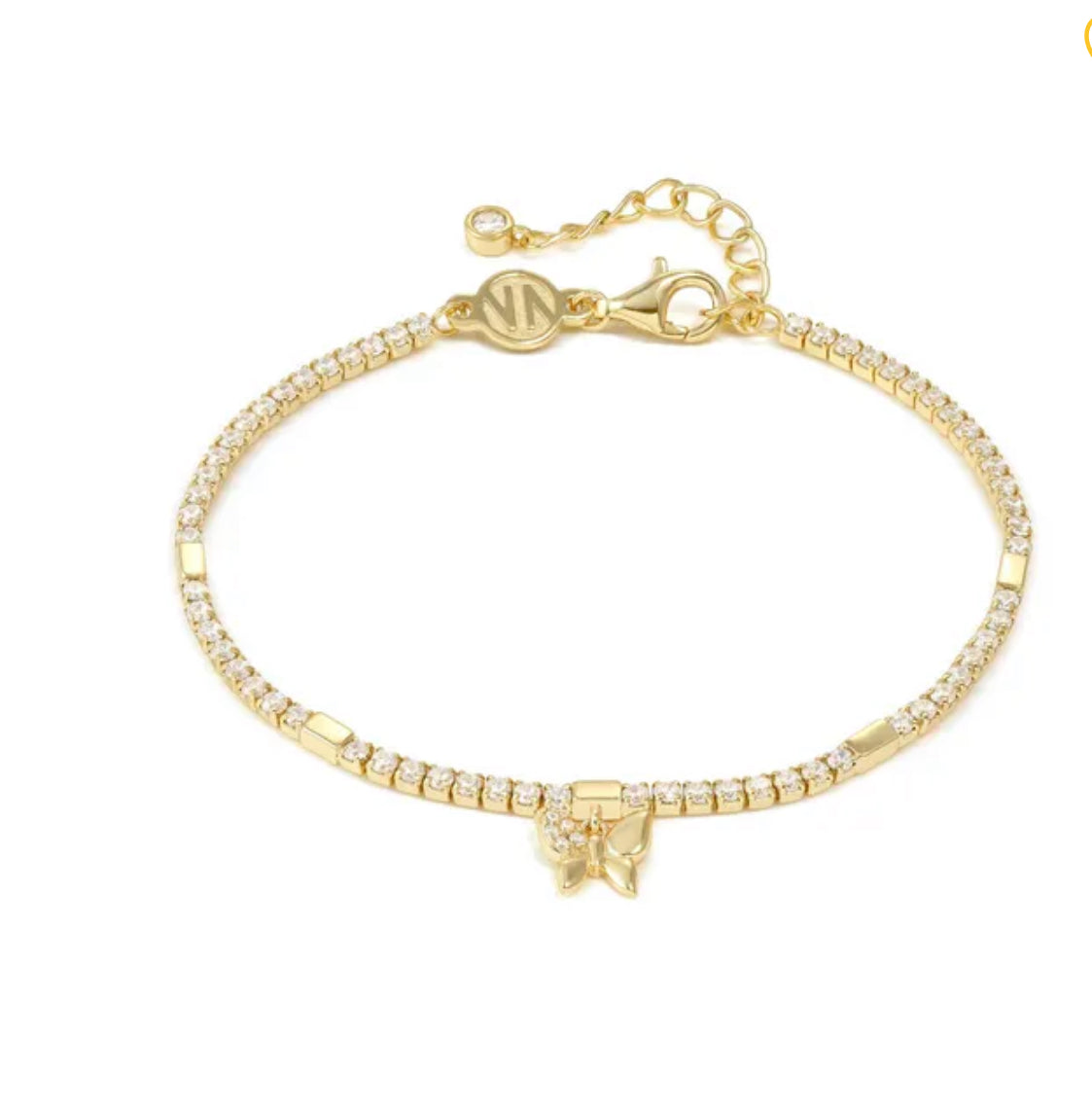 242302 042 PETIT SPARKLE TENNIS BRACELET, BUTTERFLY