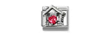 COMPOSABLE CLASSIC LINK SILVER HOUSE, CZ HEART