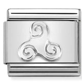 330106/05 Classic  st.steel, sterling silver  Celtic Triskell