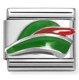 330204/40 Classic ,steel, enamel ,925 sterling silver Archers Hat