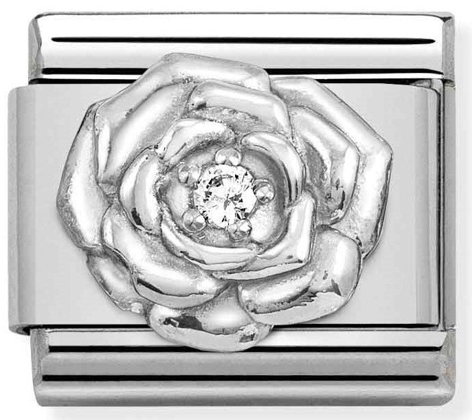 330311/12 Classic  symbols S/Steel,silver 925,CZ.Rose