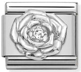 330311/12 Classic  symbols S/Steel,silver 925,CZ.Rose