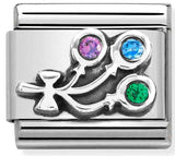 330323/05 SYMBOLS OX steel, Cz,silver 925, Balloons