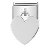331801/02Classic Silver Charm Plate Heart
