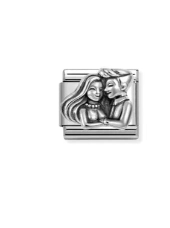 COMPOSABLE CLASSIC LINK COUPLE, OXIDISED SILVER