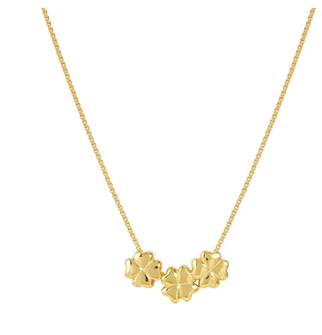 241305 003 ARMONICA NECKLACE, 3 FOUR-LEAF CLOVERS