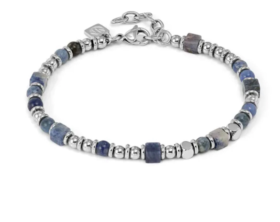 027935 034 INSTINCTSTYLE INFINITY BRACELET, COLOURED SQUARED STONES