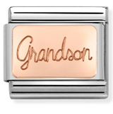 430108/06 Classic Bonded Rose Gold Engraved Plate Grandson