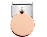 431801/01 Classic charm Plate 9ct Rose gold Circle