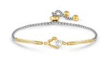 028021 022 MILLELUCI BRACELET, DOUBLE HEART