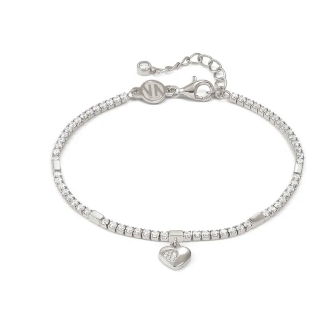 242302 004 PETIT SPARKLE TENNIS BRACELET, HEART