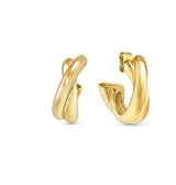 134316 012 ECCLECTICA EARRINGS, CRISSCROSS HOOPS