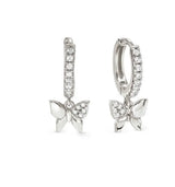 242305 040 PETIT SPARKLE HOOP EARRINGS, BUTTERFLY