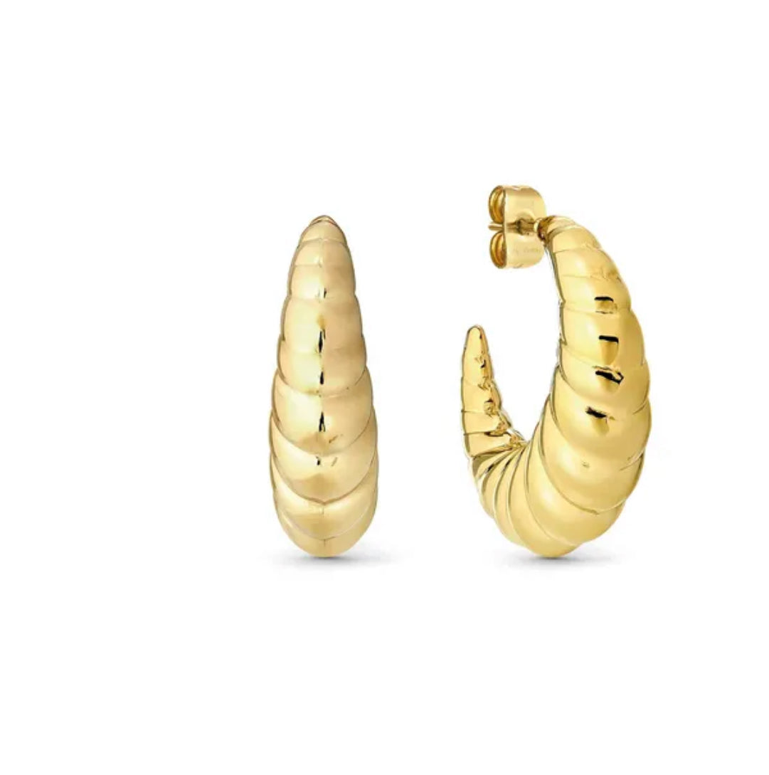 134317 012 ECCLECTICA EARRINGS, PUFFY HOOP