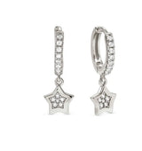 242305 007 PETIT SPARKLE HOOP EARRINGS, STAR