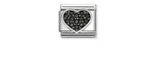COMPOSABLE CLASSIC LINK HEART, BLACK STONES