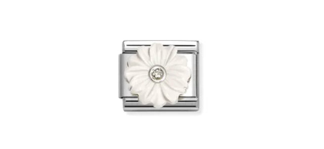 COMPOSABLE CLASSIC LINK FLOWER, WHITE STONE