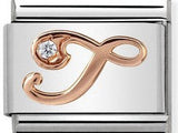 430310/20 Classic 9ct Rose Gold Letter T
