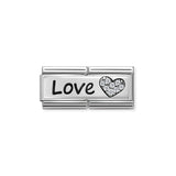 330731/05 Classic Double Silver,CZ, Love & Heart