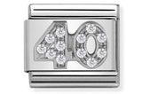 330304/22 CLASSIC SILVER CZ NUMBER 40
