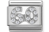 330304/24 CLASSIC SILVER CZ NUMBER 60