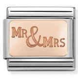 430101/39 Classic Bonded Rose Gold Mr & Mrs