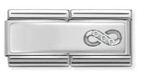 330731/14 DOUBLE Classic S/steel. CZ, silver Infinity