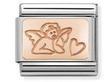 430101/44 Classic PLATES, S/steel,Bonded Rose Gold Angel of Love