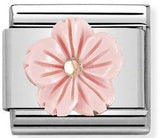430510/03 Classic S/Steel 9K Rose GoldFlower in ROSE CORAL