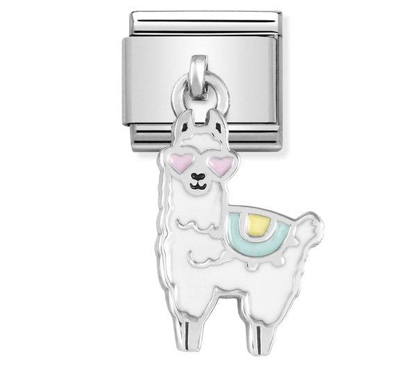 331805/14 Classic CHARMS steel, 925 silver & enamel Lama