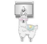 331805/14 Classic CHARMS steel, 925 silver & enamel Lama