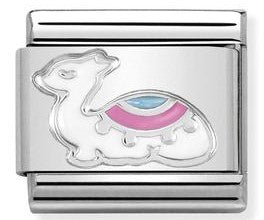 330204/18 Classic  S/Steel,enamel & Silver Lama