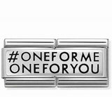 330710/25 DOUBLE ENGRAVED,S/Steel,925 silver,ONEFORMEONEFOR YOU