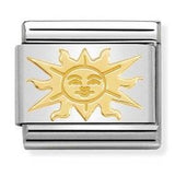 030161/09 Classic SYMBOL,S/Steel,bonded yellow gold Sun