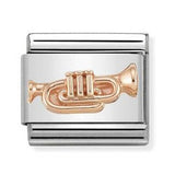 430106/10 Classic RELIEF SYMBOL,S/Steel,Bonded Rose Gold,Trumpet