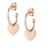 147703/022 MELODIE earrings,925 silver / RG Plate Heart