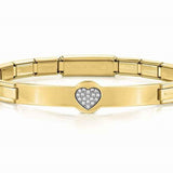 TRENDSETTER S/Steel,925 silver,CZ GOLD PVD finish Heart 021136/022