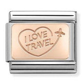 430110/02 Classic ,S/steel, Bonded Rose Gold I LOVE TRAVEL.
