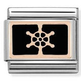 430201/17  Classic,S/steel, Bonded Rose Gold, enamel. Boat Wheel